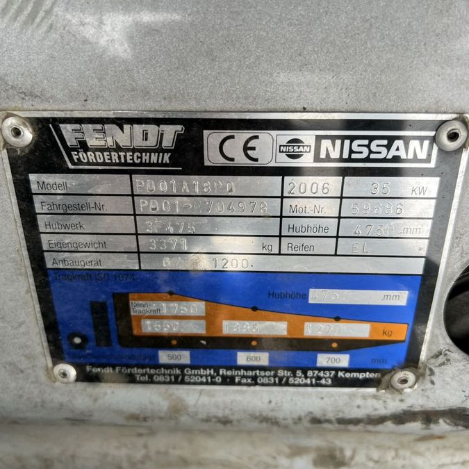 Газовий навантажувач NISSAN DX 18