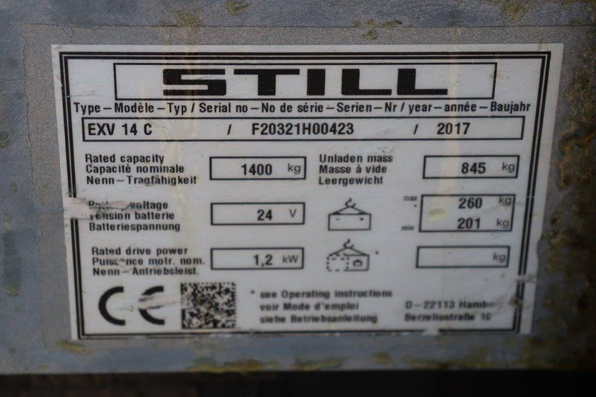 Электрический штабелер STILL EXV-14 С