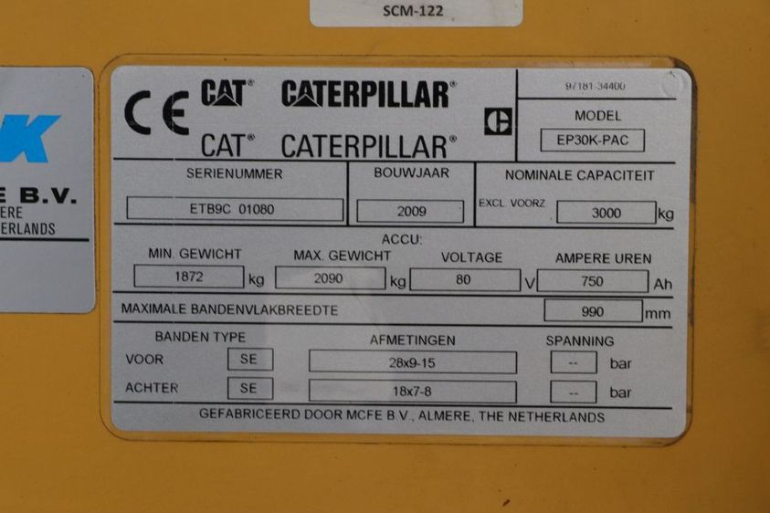 Электрический погрузчик CATERPILLAR EP30K-PAC