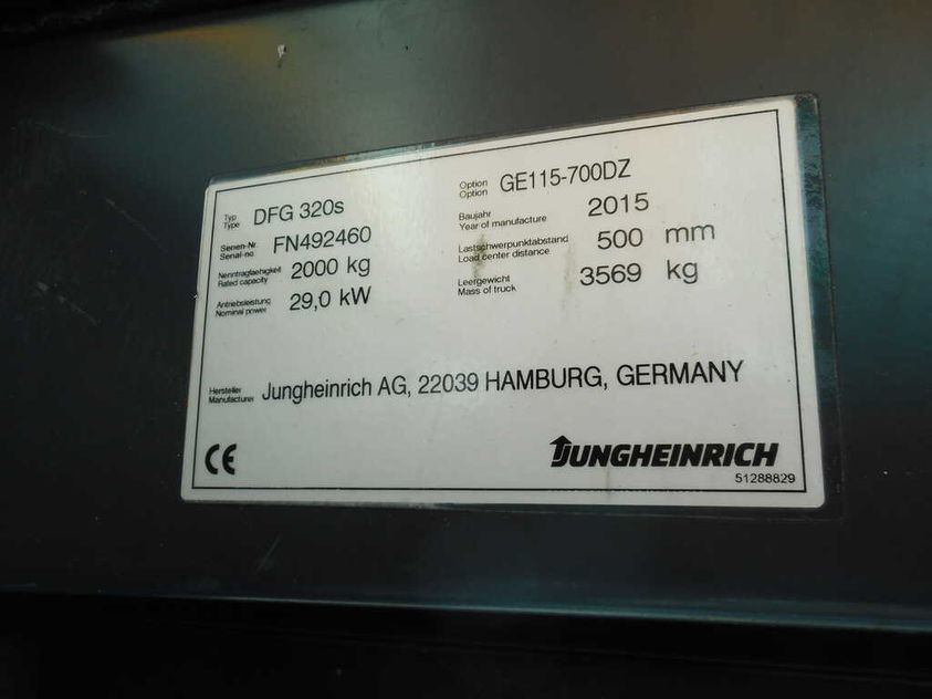 Дизельный погрузчик  JUNGHEINRICH DFG320S