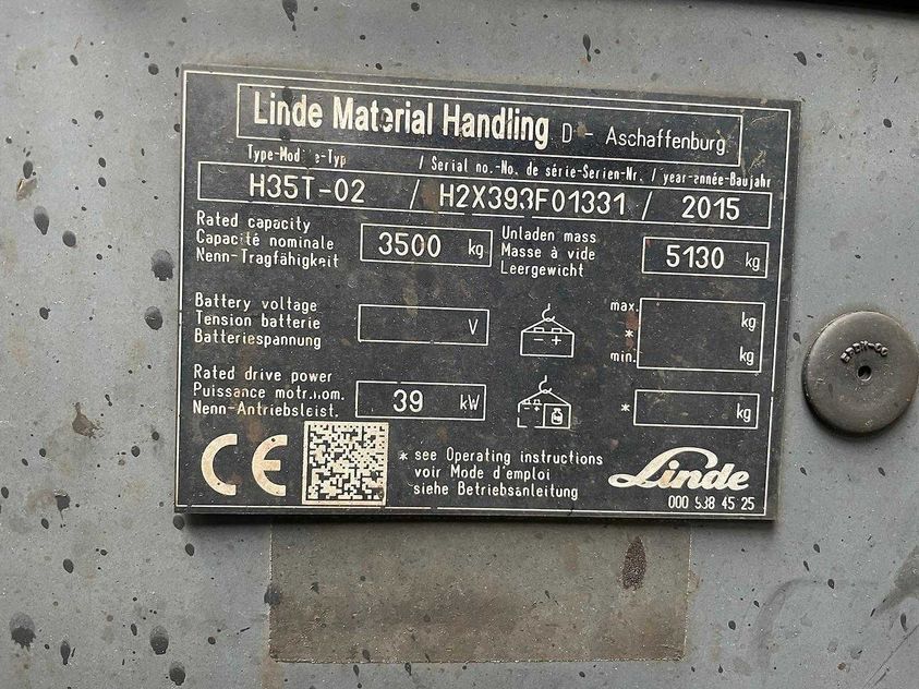 Газовый погрузчик LINDE H35T-02
