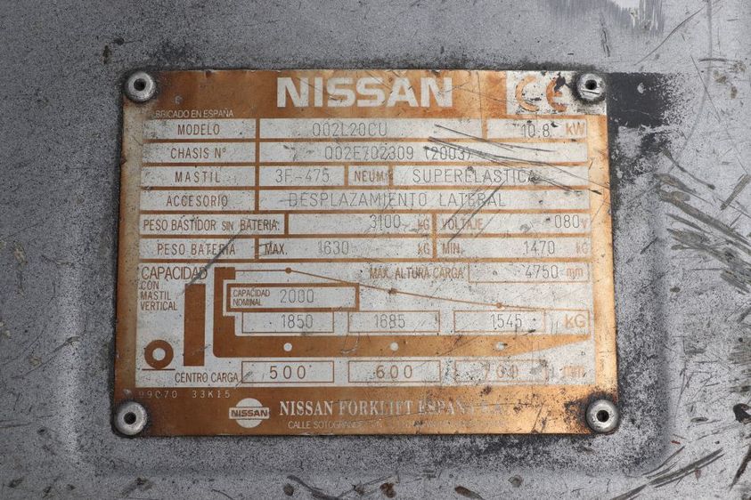 Електричний навантажувач NISSAN Q02L20CU
