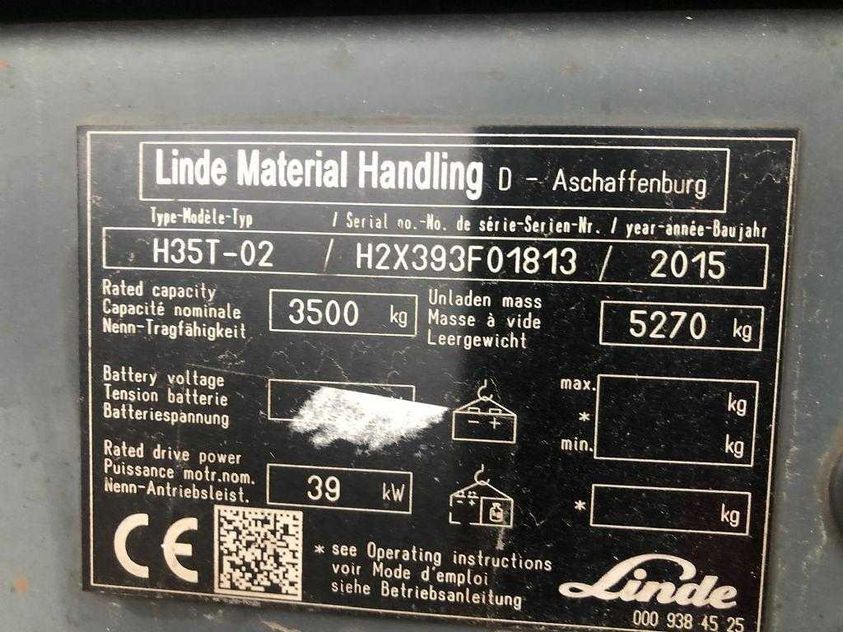 Газовый погрузчик LINDE H35T-02