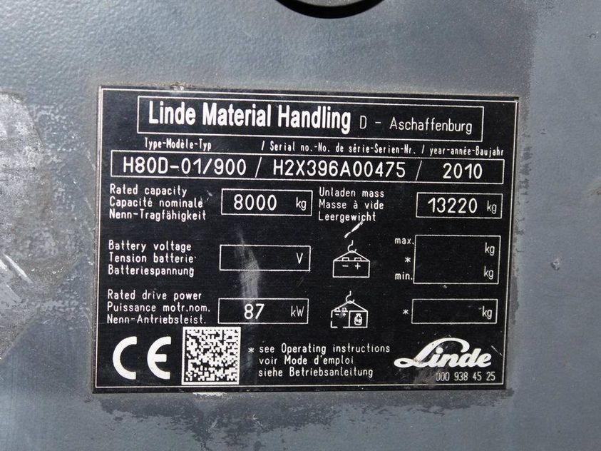 Дизельный погрузчик LINDE H 80 D-01/900