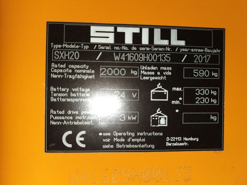 Електричний візок Still SXH 20 з гелевою АКБ