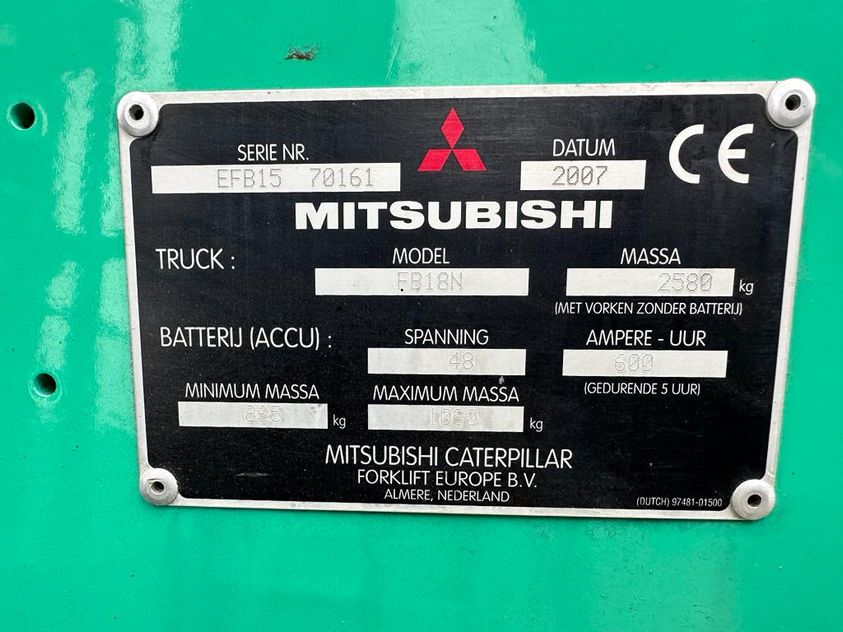 Электрический погрузчик MITSUBISHI FB18 N