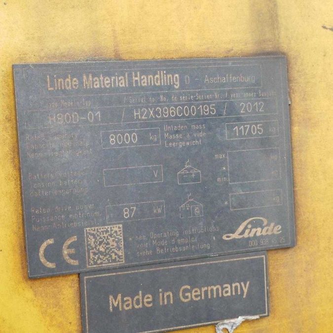 Дизельный погрузчик LINDE H80D (396)