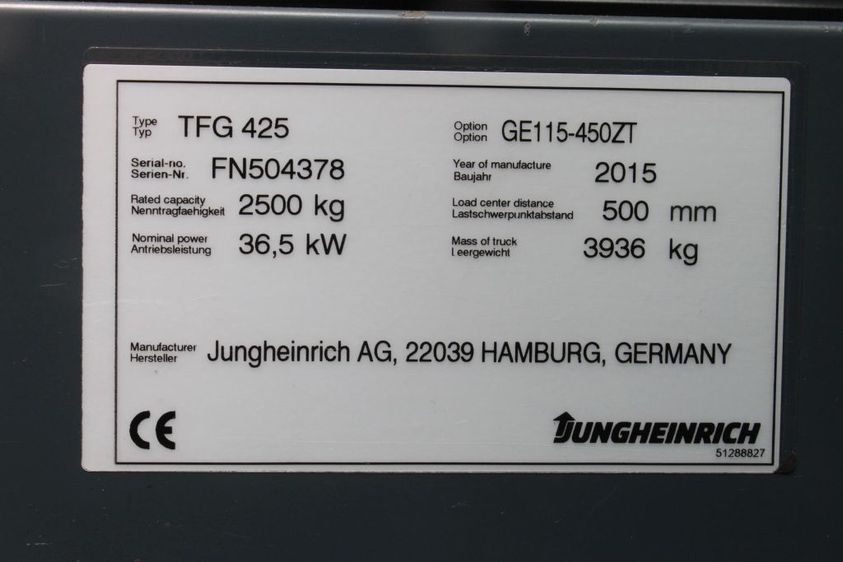Газовый погрузчик JUNGHEINRICH TFG425