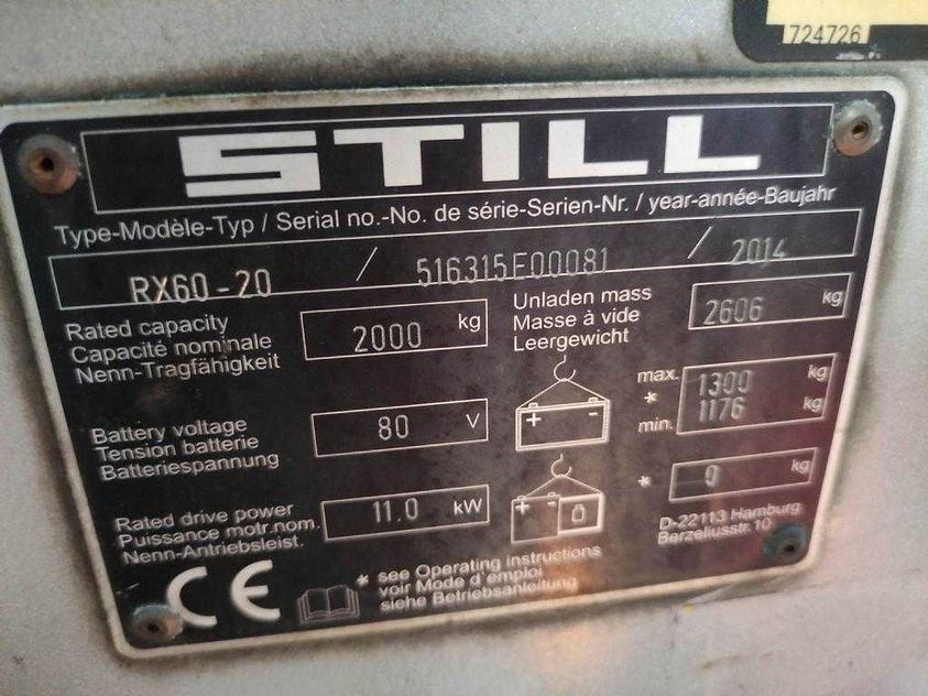 Електричний навантажувач STILL RX60-20