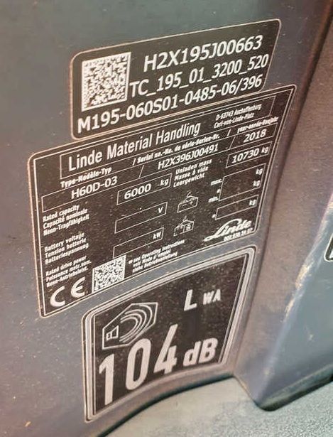 Дизельний навантажувач LINDE H60D-03