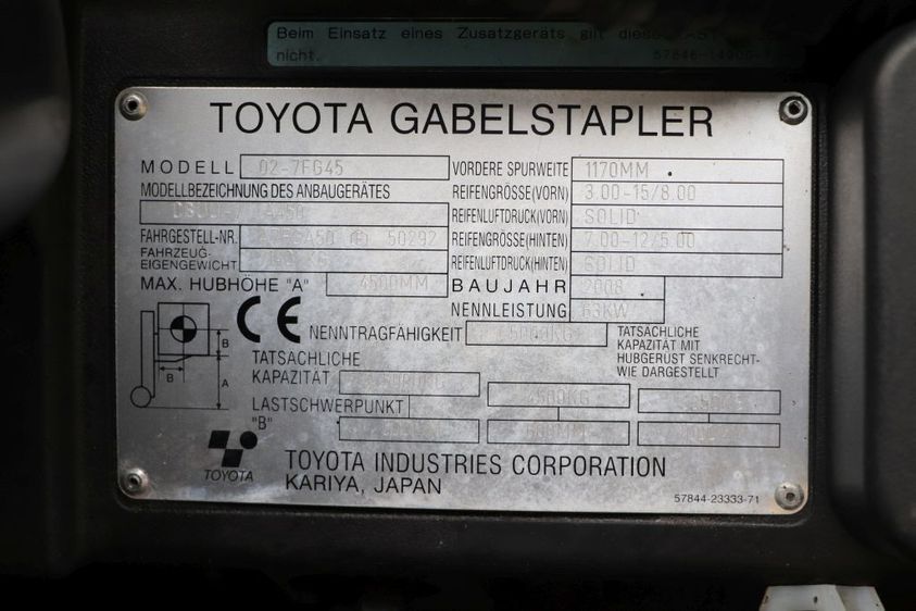 Газовий навантажувач TOYOTA 02-7FG45