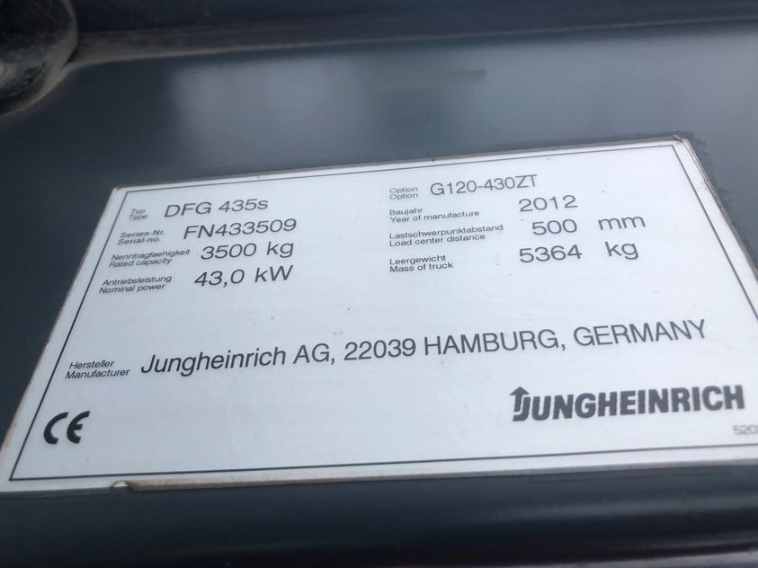Дизельный погрузчик Jungheinrich DFG435s