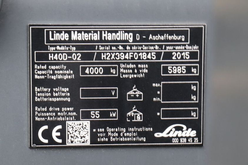Дизельний погрузчик LINDE H40D-02 (394)