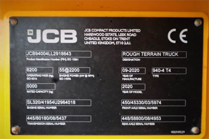 Дизельний навантажувач підвищеної прохідності JCB 940 4X4
