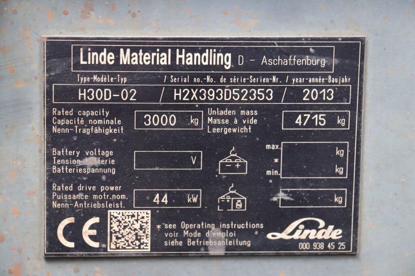 Дизельный погрузчик LINDE H30D-02