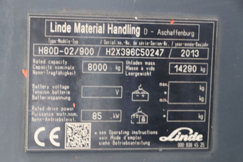 Дизельный погрузчик LINDE H80D-02/900 (396)