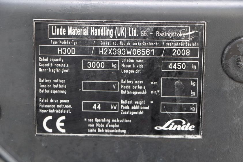 Дизельний навантажувач LINDE H30D
