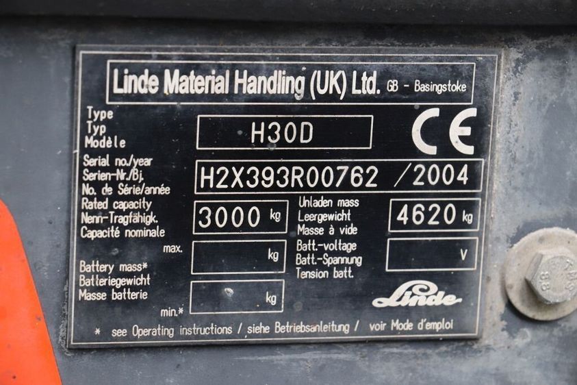 Дизельный погрузчик LINDE H30D