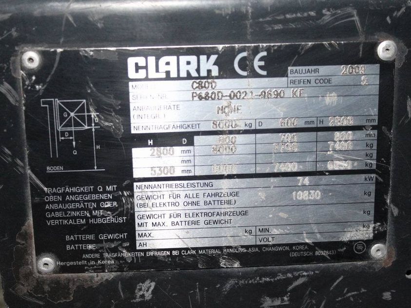 Дизельний навантажувач CLARK C 80 D