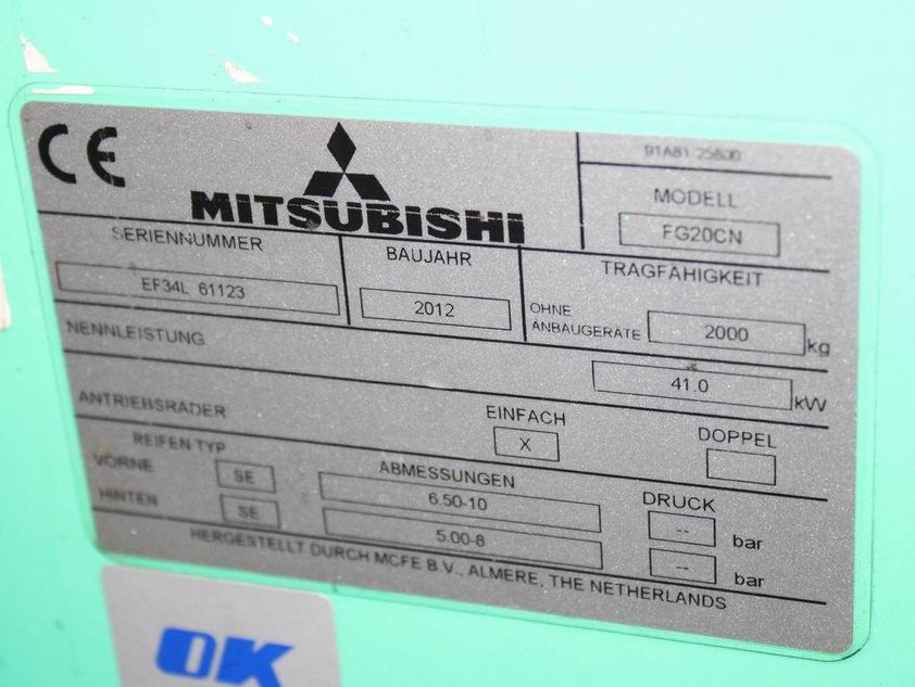 Газовий навантажувач MITSUBISHI FG 20 CN
