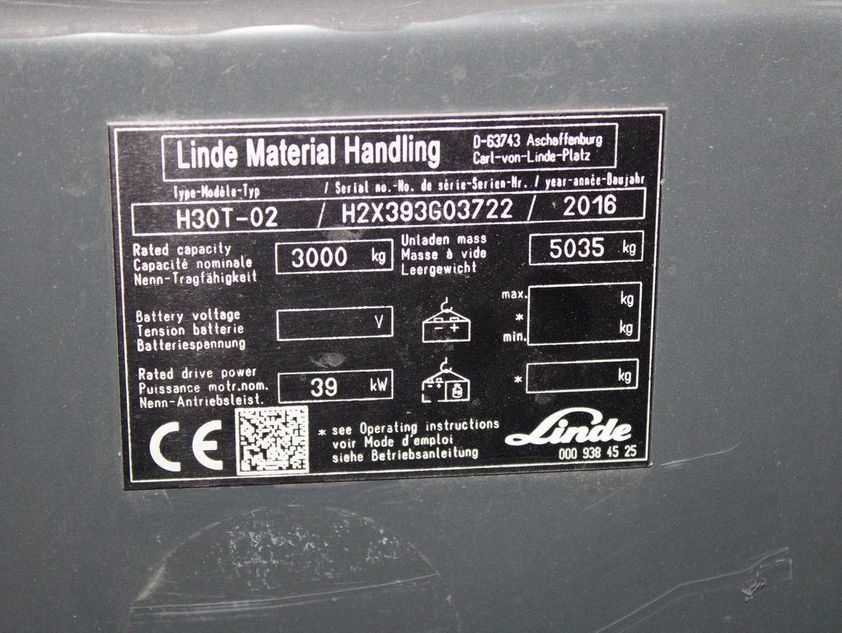 Газовий навантажувач LINDE H 30 T-02 393