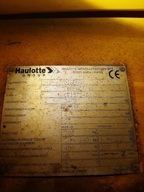 Ножничный подъемник HAULOTTE COMPACT 12