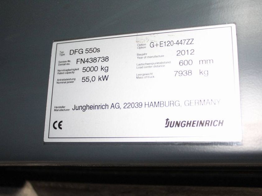 Дизельный погрузчик JUNGHEINRICH DFG 550s