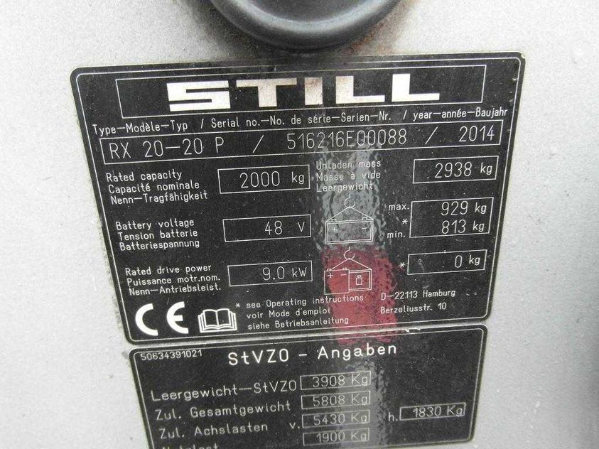Електричний навантажувач STILL RX20-20