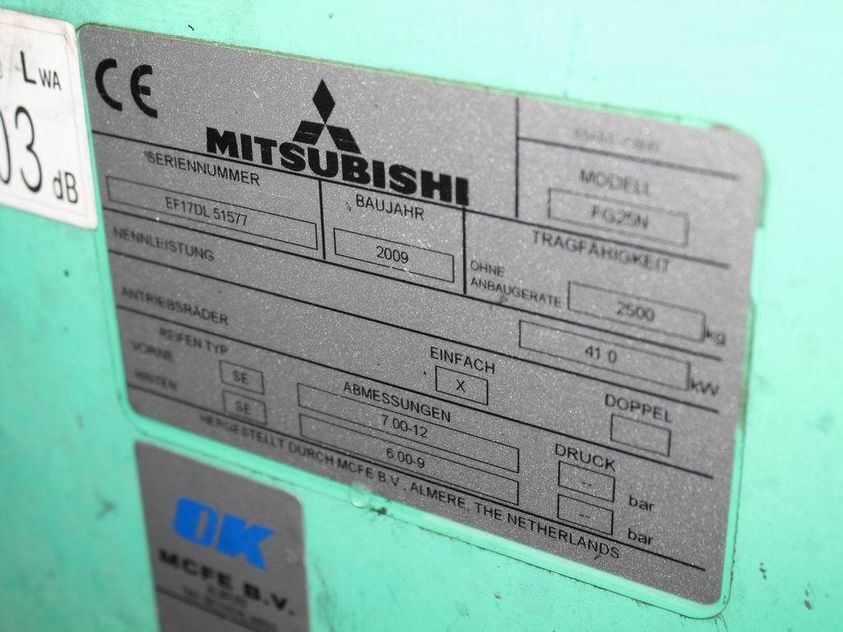 Газовий навантажувач MITSUBISHI FG 25 N