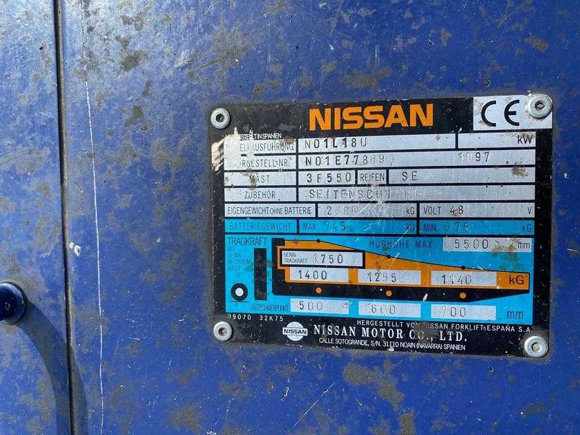 Електричний навантажувач NISSAN N01L18U трьохопорний