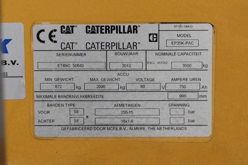 Електричний навантажувач CATERPILLAR EP35KRT-PAC