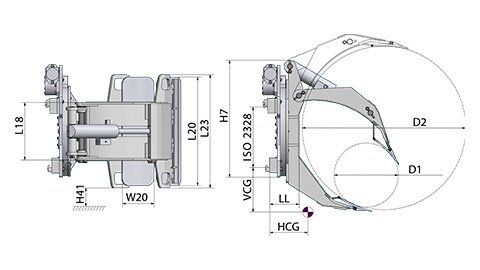 Повноповоротний 360° захоплювач для паперових рулонов (CR)