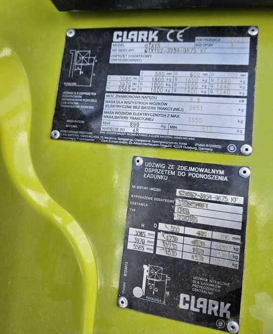 Електричний навантажувач CLARK GTX18