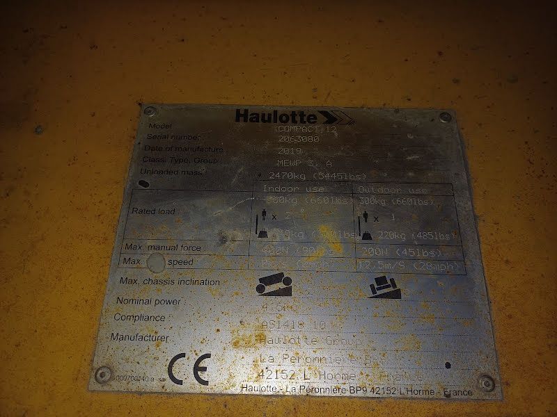 Ножничный подъемник HAULOTTE COMPACT 12 (рабочая платформа)
