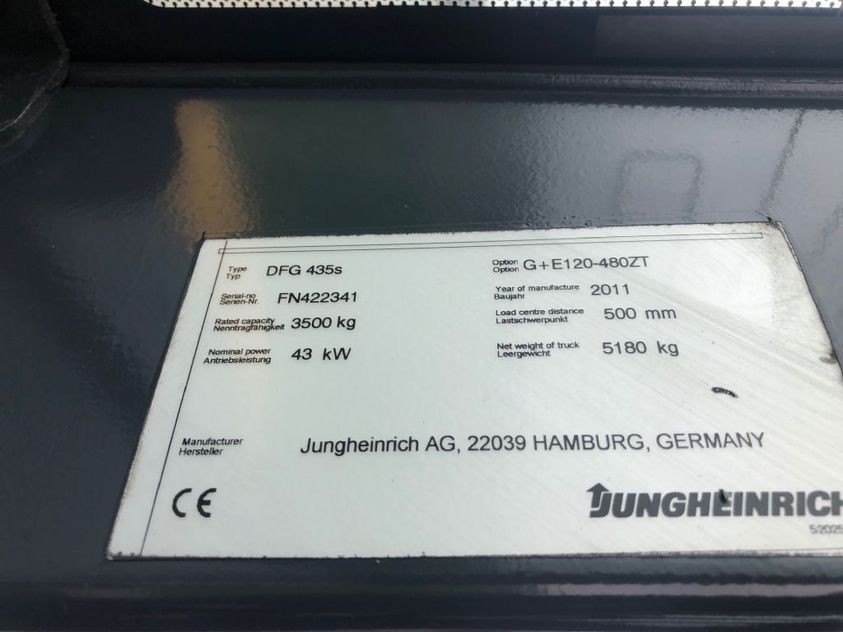 Дизельный погрузчик JUNGHEINRICH DFG435S