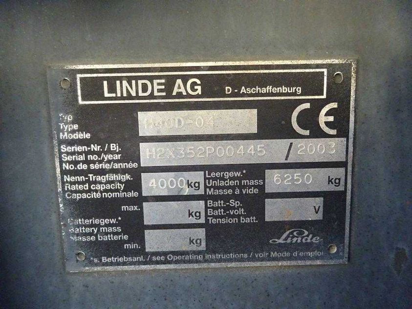 Дизельный погрузчик повышенной проходимости LINDE H40D-04 (внедорожный)
