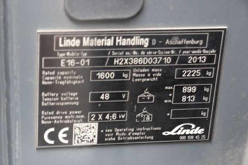 Електричний навантажувач LINDE E16-01