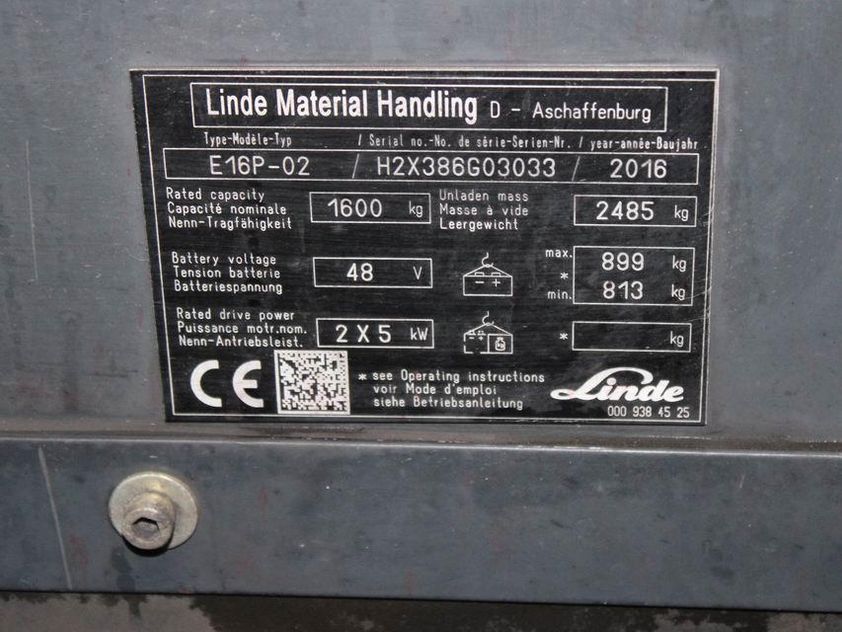 Електричний навантажувач LINDE E 16 PH-02